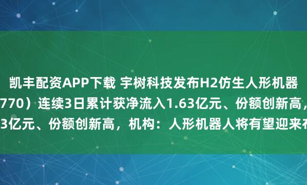 凯丰配资APP下载 宇树科技发布H2仿生人形机器人,机器人ETF(159770)连续3日累计获净流入1.63亿元、份额创新高,机构:人形机器人将有望迎来布局时机
